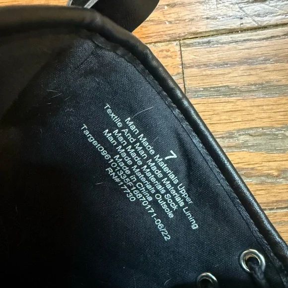 A New Day Black Platform Combat Boots - Picture 8 of 9